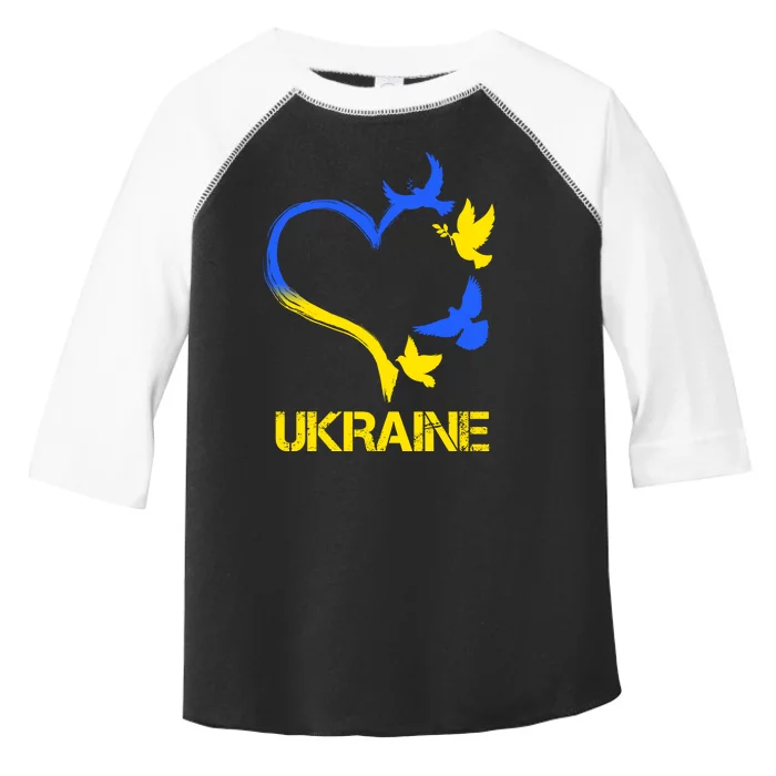 Support Ukraine Heart Doves Toddler Fine Jersey T-Shirt