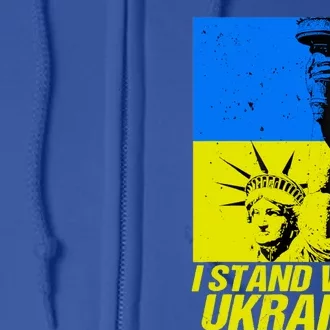 Support Ukraine I Stand With Ukraine Ukrainian Flag Full Zip Hoodie