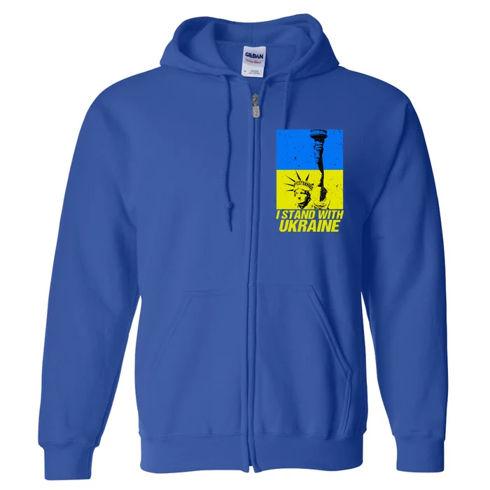 Support Ukraine I Stand With Ukraine Ukrainian Flag Full Zip Hoodie