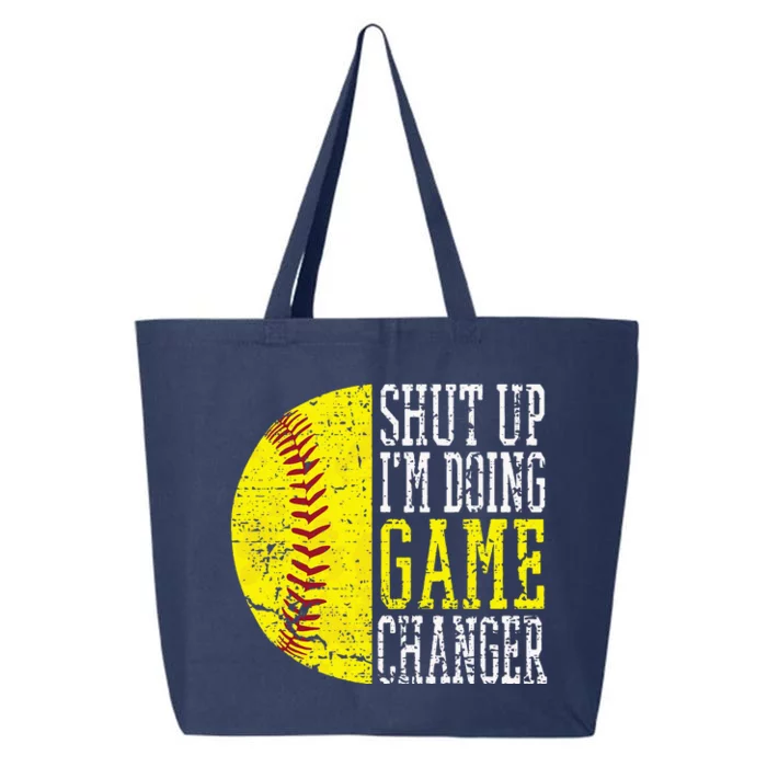 Shut Up Im Doing Game Changer Funny Baseball Player 25L Jumbo Tote