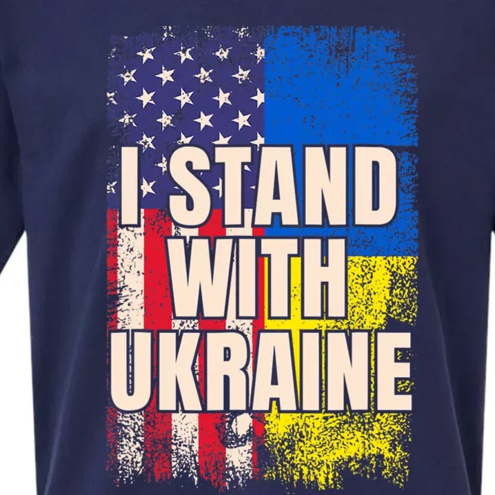 Support Ukraine I Stand With Ukraine Ukrainian Flag Meaningful Gift Sueded Cloud Jersey T-Shirt