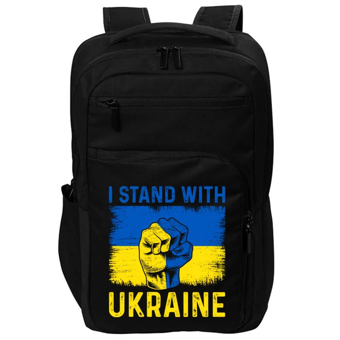 Support Ukraine I Stand With Ukraine Ukrainian Flag Great Gift Impact Tech Backpack