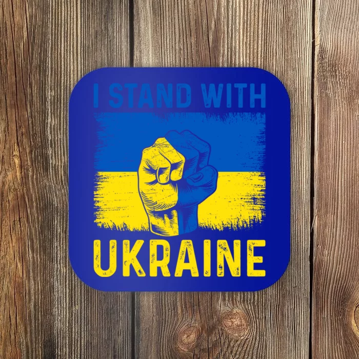 Support Ukraine I Stand With Ukraine Ukrainian Flag Great Gift Coaster