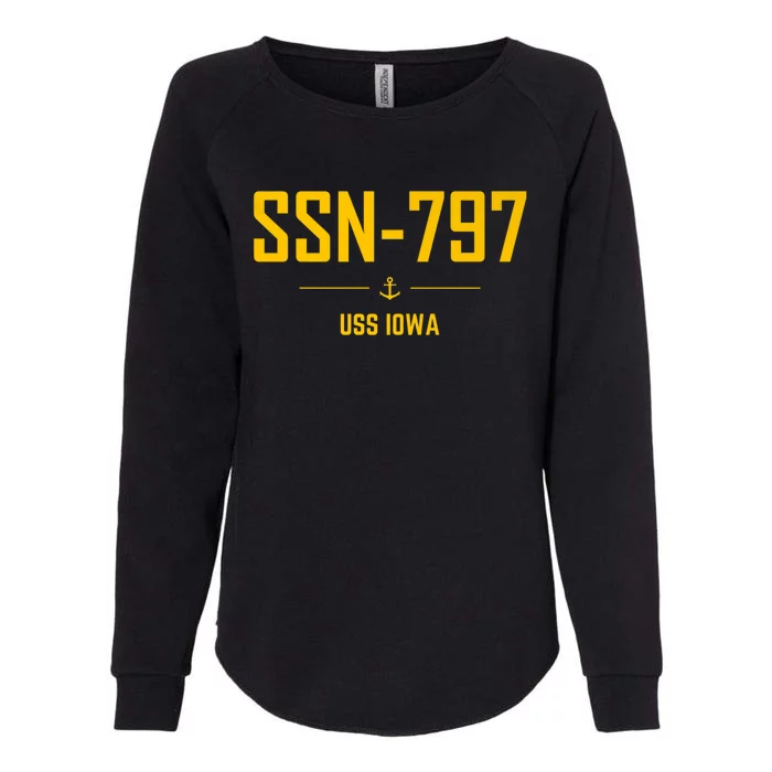 SSN797 USS Iowa Womens California Wash Sweatshirt