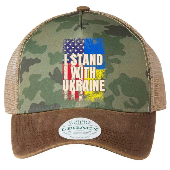 Support Ukraine I Stand With Ukraine Ukrainian Flag Cute Gift Legacy Tie Dye Trucker Hat