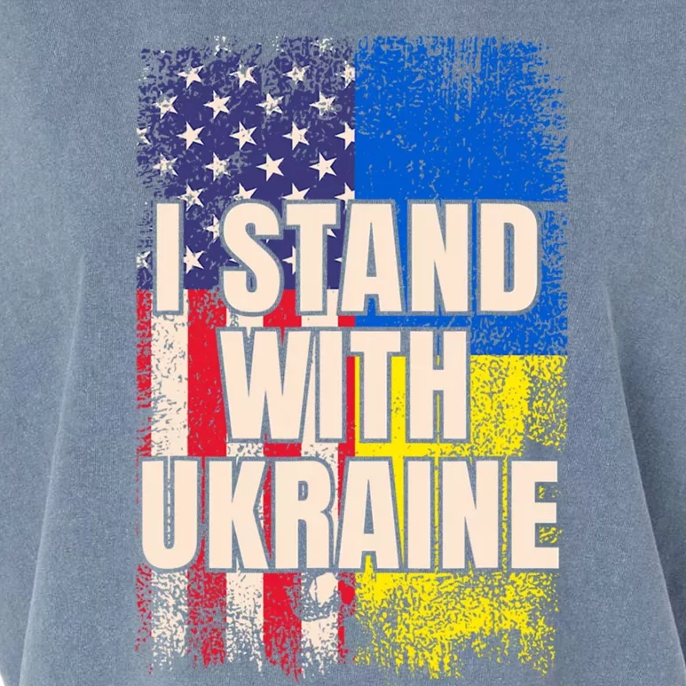 Support Ukraine I Stand With Ukraine Ukrainian Flag Cute Gift Garment-Dyed Women's Muscle Tee