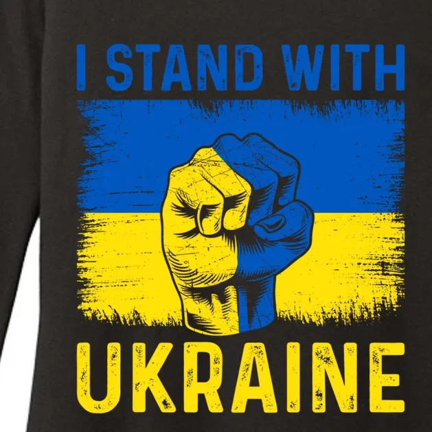 Support Ukraine I Stand With Ukraine Ukrainian Flag Gift Womens CVC Long Sleeve Shirt