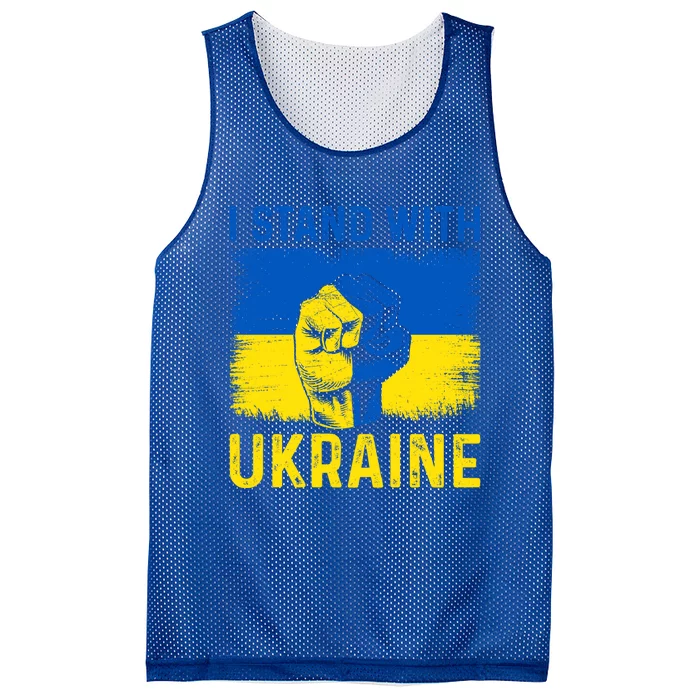 Support Ukraine I Stand With Ukraine Ukrainian Flag Gift Mesh Reversible Basketball Jersey Tank