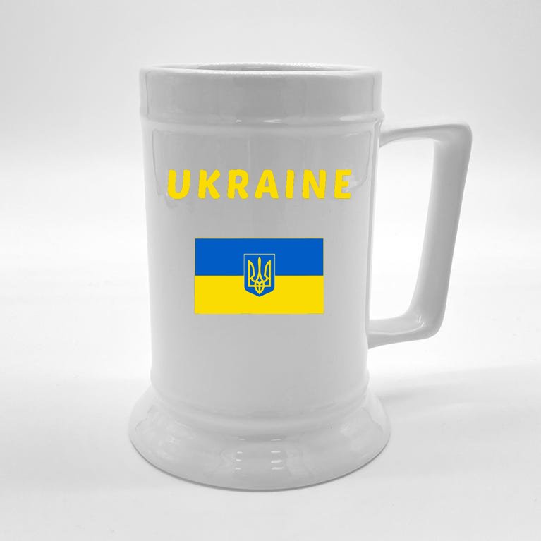Support Ukraine I Stand With Ukraine Ukrainian Flag Beer Stein