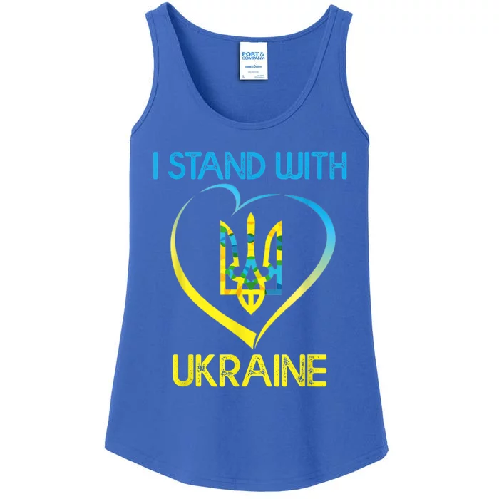 Support Ukraine I Stand With Ukraine Ukrainian Flag Gift Ladies Essential Tank