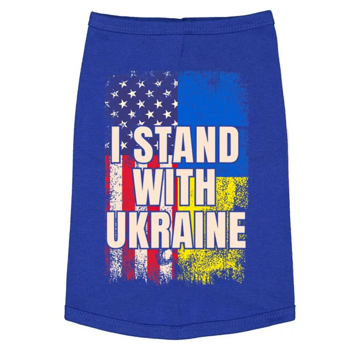 Support Ukraine I Stand With Ukraine Ukrainian Flag Gift Doggie Tank