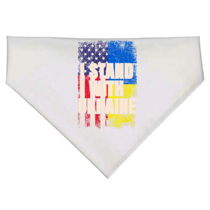 Support Ukraine I Stand With Ukraine Ukrainian Flag Gift USA-Made Doggie Bandana