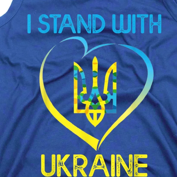 Support Ukraine I Stand With Ukraine Ukrainian Flag Funny Gift Tank Top