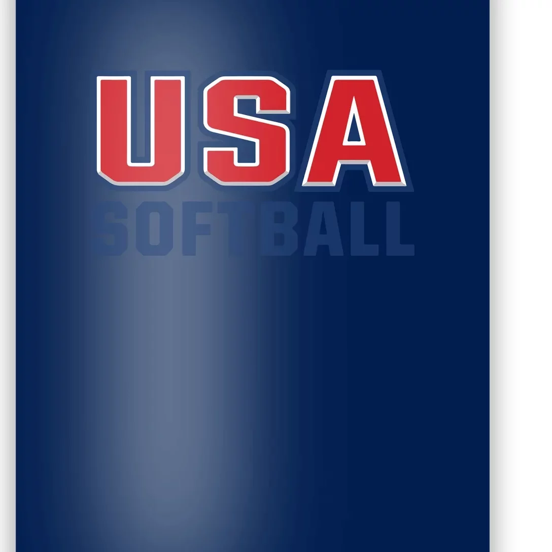 Softball USA I Love Softball Poster