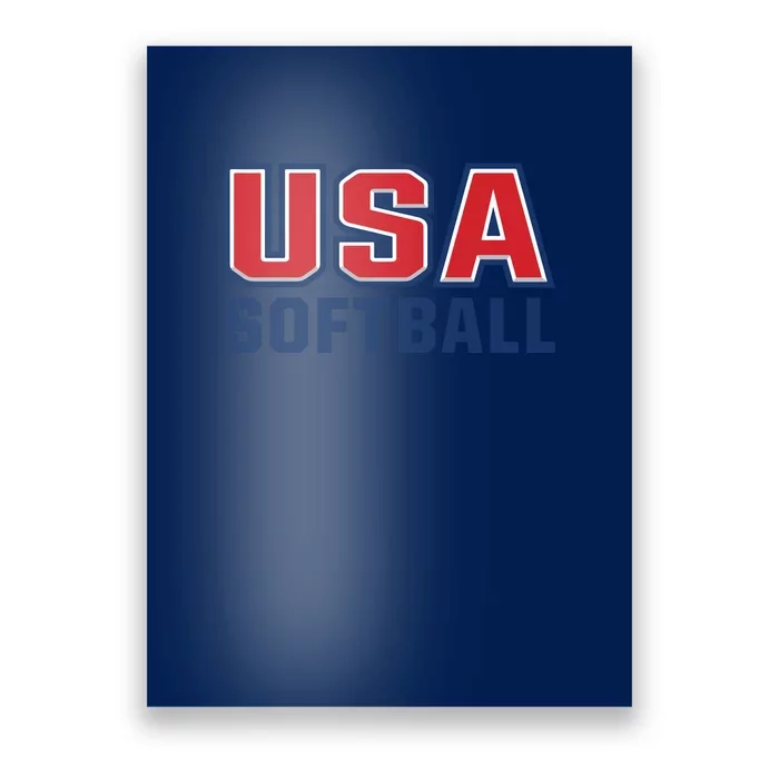 Softball USA I Love Softball Poster