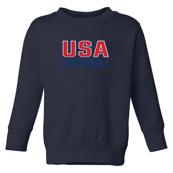 Softball USA I Love Softball Toddler Sweatshirt