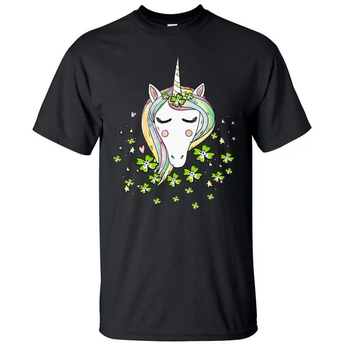 Shamrock Unicorn Irish Cool Green St Patricks Day shamrock Tall T-Shirt