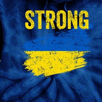 Support Ukraine I Stand With Ukraine Ukrainian Flag Tie Dye Hoodie