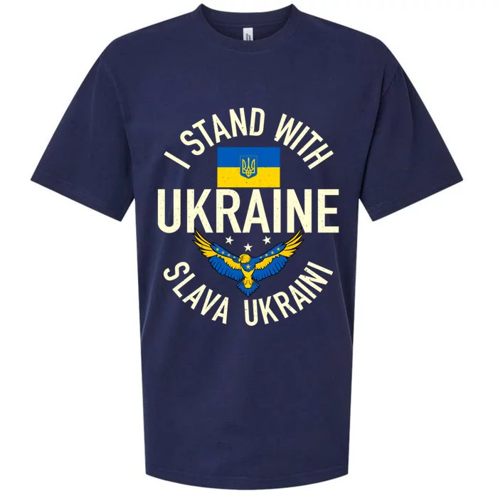 Support Ukraine I Stand With Ukraine Ukrainian Flag Patriot Funny Gift Sueded Cloud Jersey T-Shirt