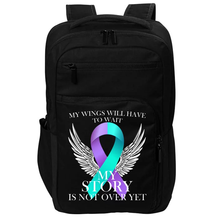 Suicide Prevention Angel Wings Ribbon Impact Tech Backpack