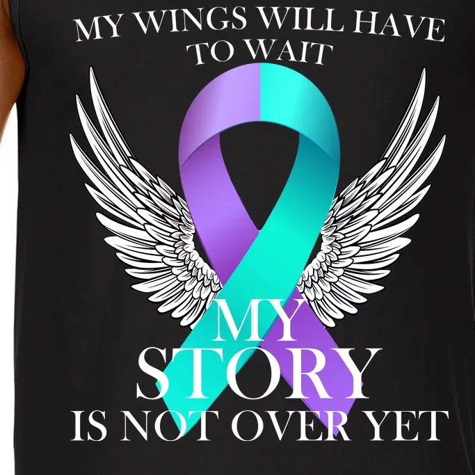 Suicide Prevention Angel Wings Ribbon Comfort Colors® Tank Top