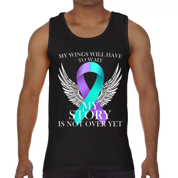 Suicide Prevention Angel Wings Ribbon Comfort Colors® Tank Top