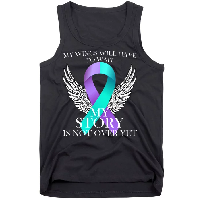 Suicide Prevention Angel Wings Ribbon Tank Top