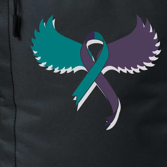 Suicide Prevention Angle Wings Awareness Ribbon Daily Commute Backpack