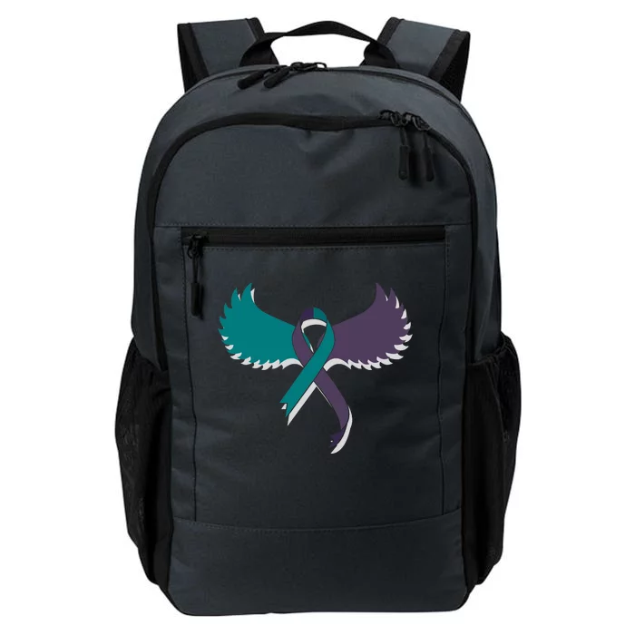 Suicide Prevention Angle Wings Awareness Ribbon Daily Commute Backpack