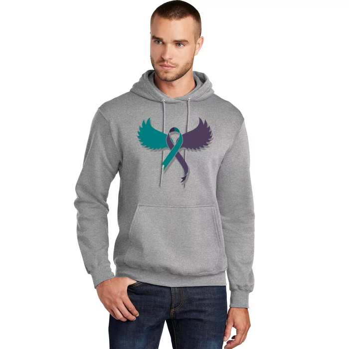 Suicide Prevention Angle Wings Awareness Ribbon Hoodie