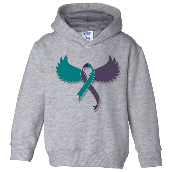 Suicide Prevention Angle Wings Awareness Ribbon Toddler Hoodie