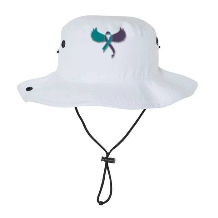 Suicide Prevention Angle Wings Awareness Ribbon Legacy Cool Fit Booney Bucket Hat