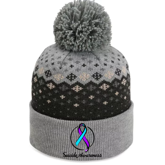 Suicide Prevention Awareness Ribbon The Baniff Cuffed Pom Beanie