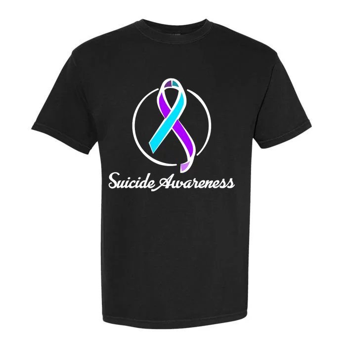 Suicide Prevention Awareness Ribbon Garment-Dyed Heavyweight T-Shirt