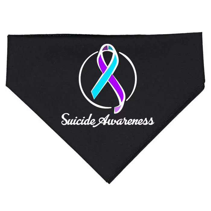 Suicide Prevention Awareness Ribbon USA-Made Doggie Bandana