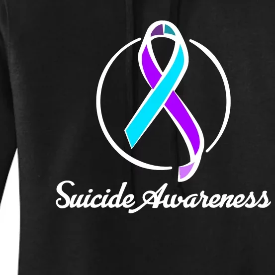 Suicide Prevention Awareness Ribbon Women's Pullover Hoodie