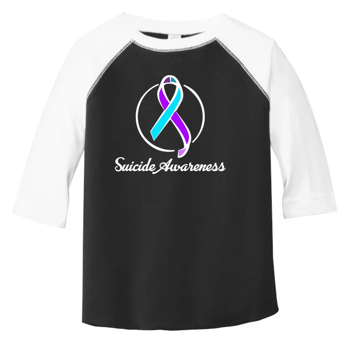 Suicide Prevention Awareness Ribbon Toddler Fine Jersey T-Shirt