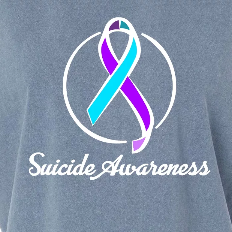 Suicide Prevention Awareness Ribbon Garment-Dyed Women's Muscle Tee