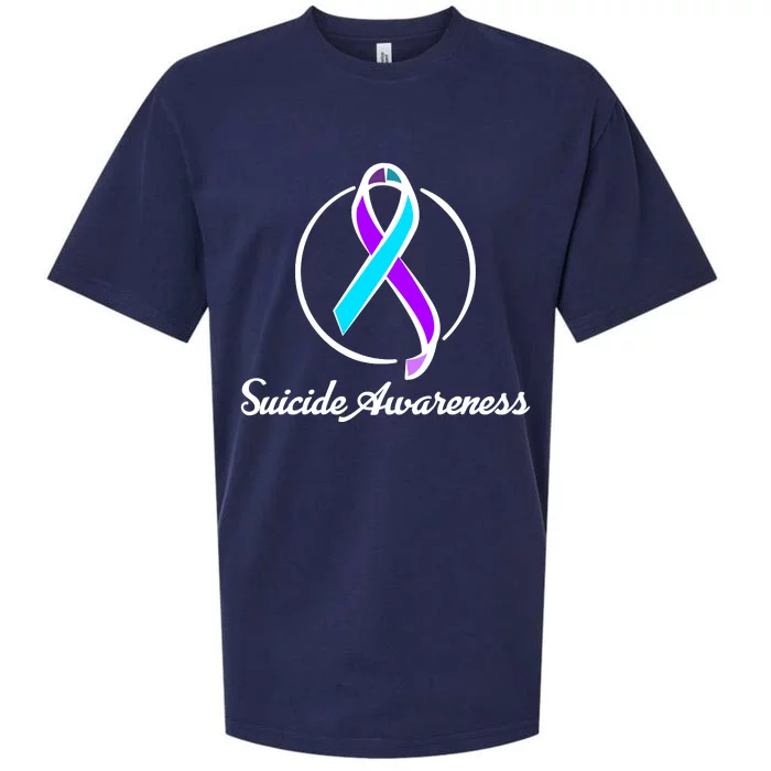 Suicide Prevention Awareness Ribbon Sueded Cloud Jersey T-Shirt