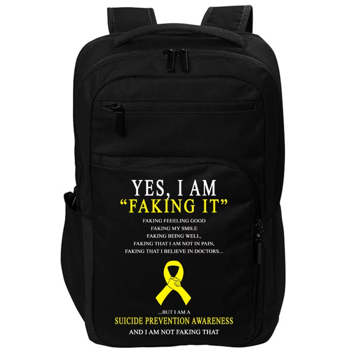 Suicide Prevention Faking It Quote Impact Tech Backpack