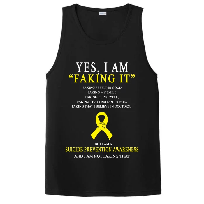 Suicide Prevention Faking It Quote Performance Tank