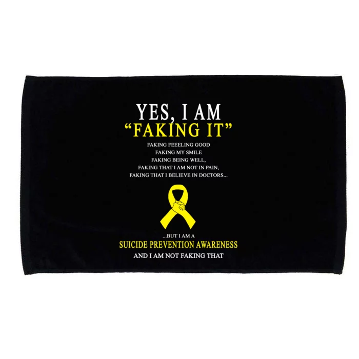 Suicide Prevention Faking It Quote Microfiber Hand Towel