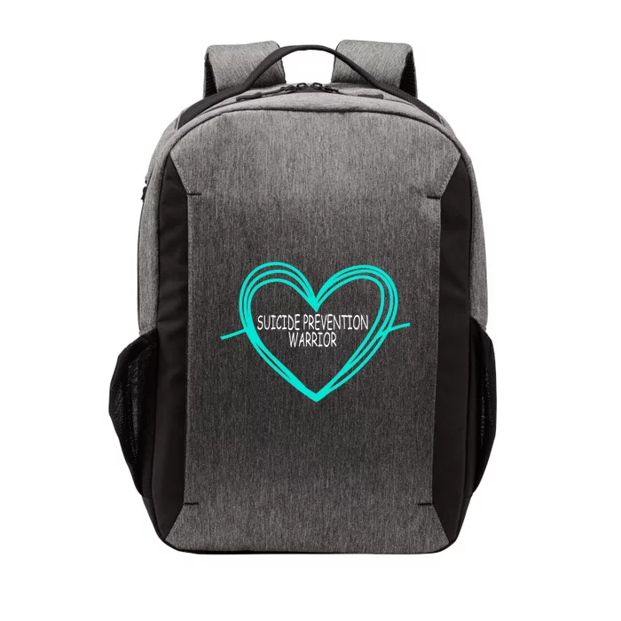 Suicide Prevention Warrior Teal Ribbon Heart Vector Backpack