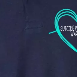 Suicide Prevention Warrior Teal Ribbon Heart Softstyle Adult Sport Polo