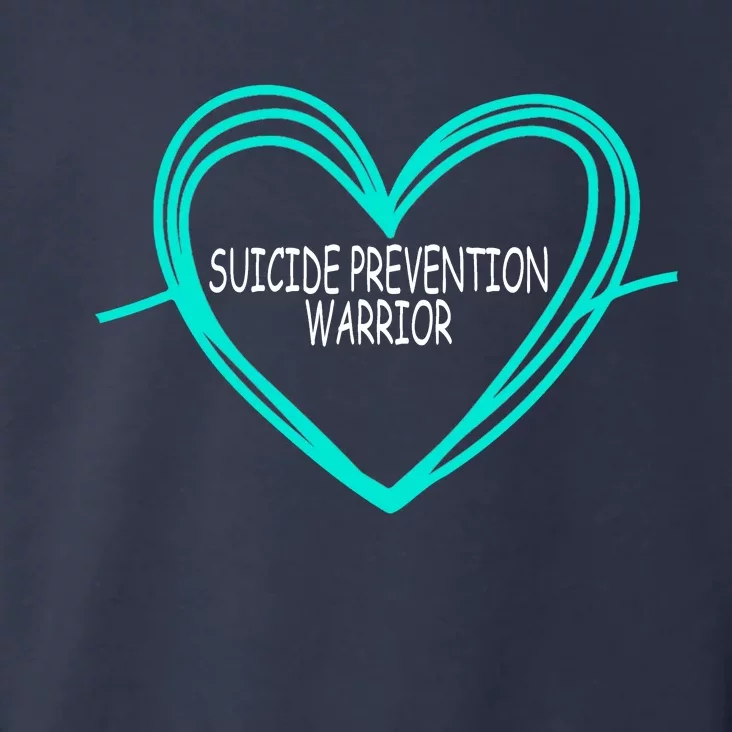 Suicide Prevention Warrior Teal Ribbon Heart Toddler Hoodie