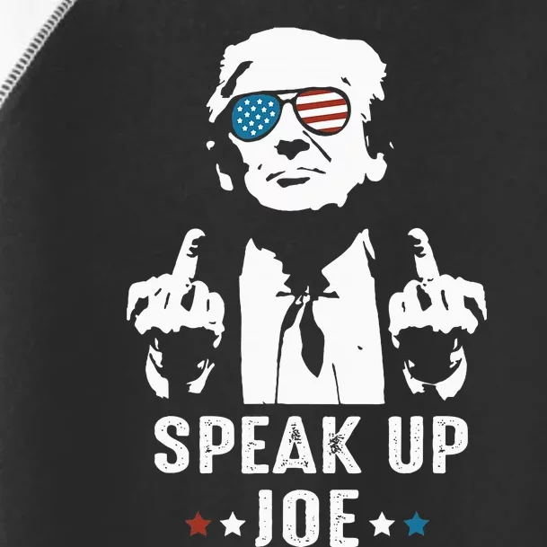 Speak Up Joe Funny Presidential Debate 2024 Toddler Fine Jersey T-Shirt