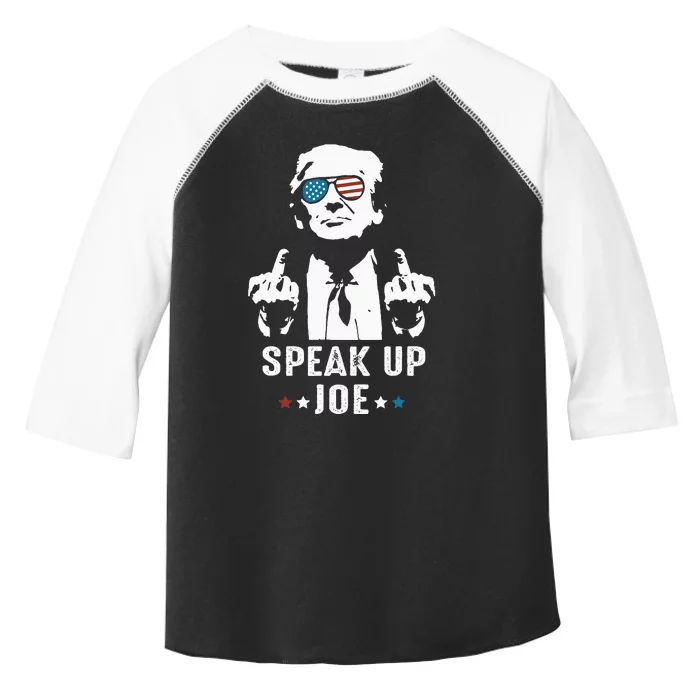 Speak Up Joe Funny Presidential Debate 2024 Toddler Fine Jersey T-Shirt