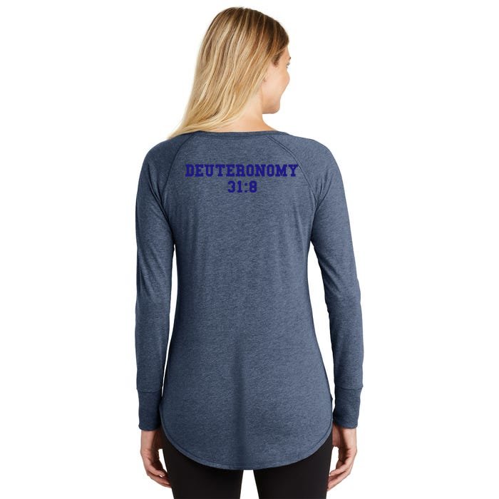 Still Undefeated Jesus Front & Back Women's Perfect Tri Tunic Long Sleeve Shirt