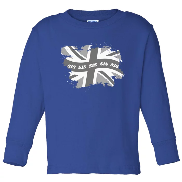 Sister Union Jack And Family Matching Clothes Cool Sis Meaningful Gift Toddler Long Sleeve Shirt