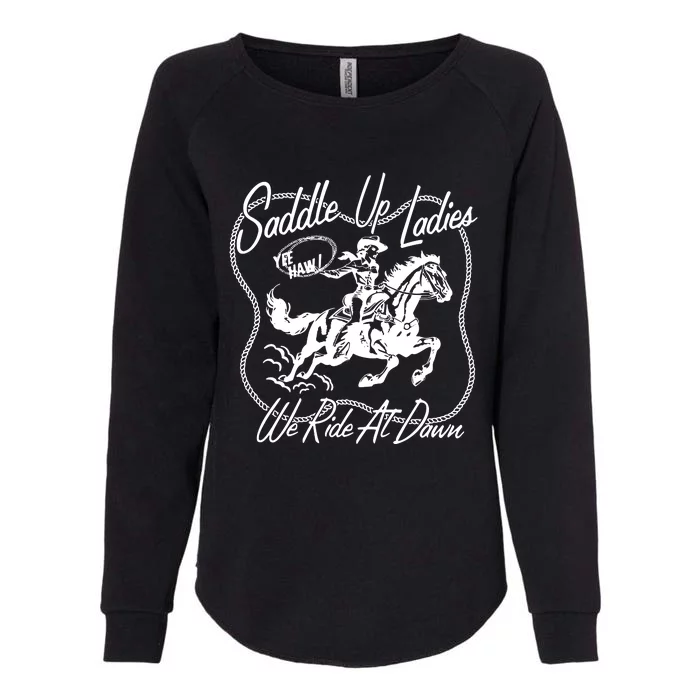 Saddle Up Ladies Womens California Wash Sweatshirt